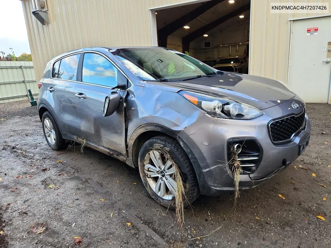 2017 KIA SPORTAGE VIN KNDPMCAC4H7207426 — фото 4