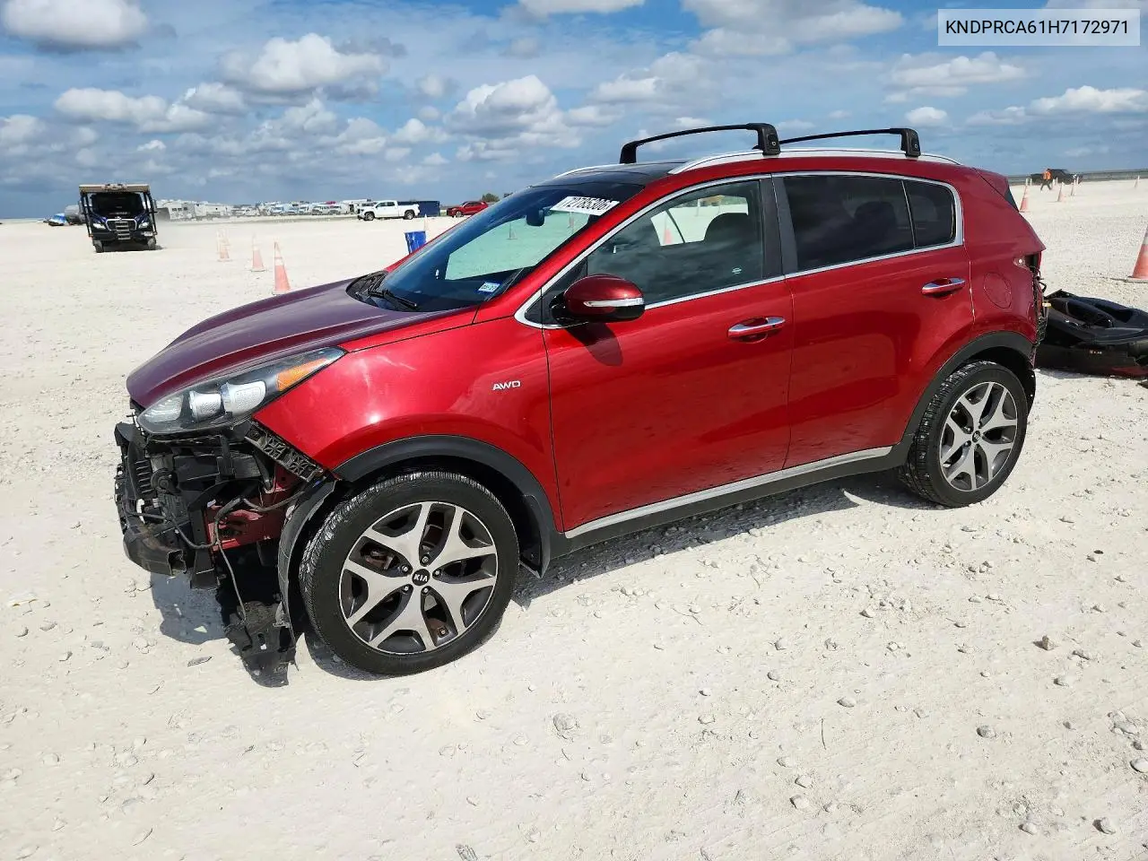 KIA SPORTAGE 2017, VIN KNDPRCA61H7172971