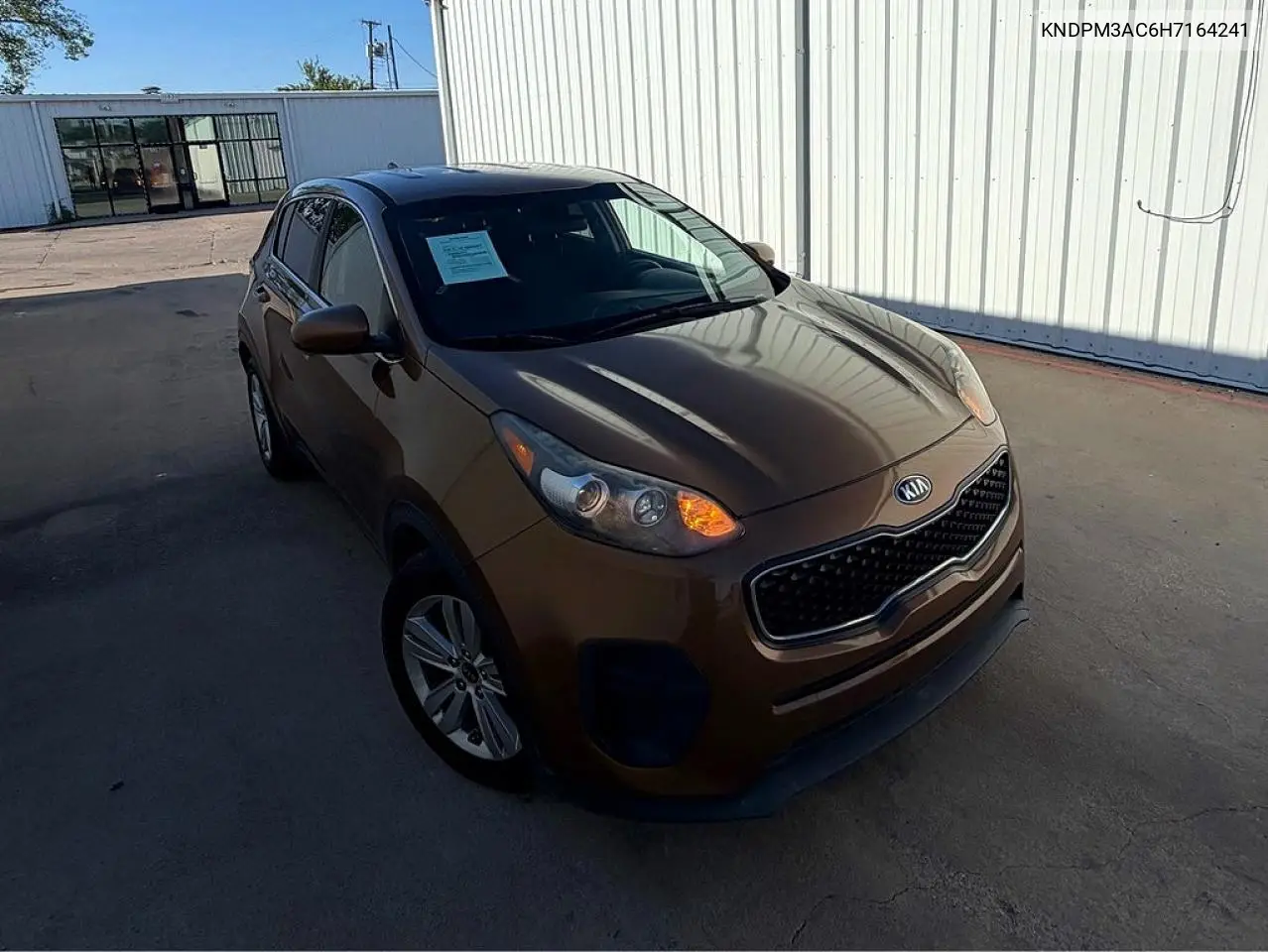 KIA SPORTAGE 2017, VIN KNDPM3AC6H7164241