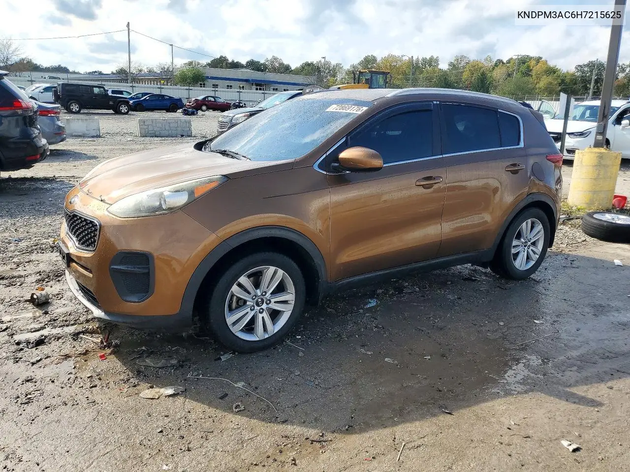 KIA SPORTAGE 2017, VIN KNDPM3AC6H7215625