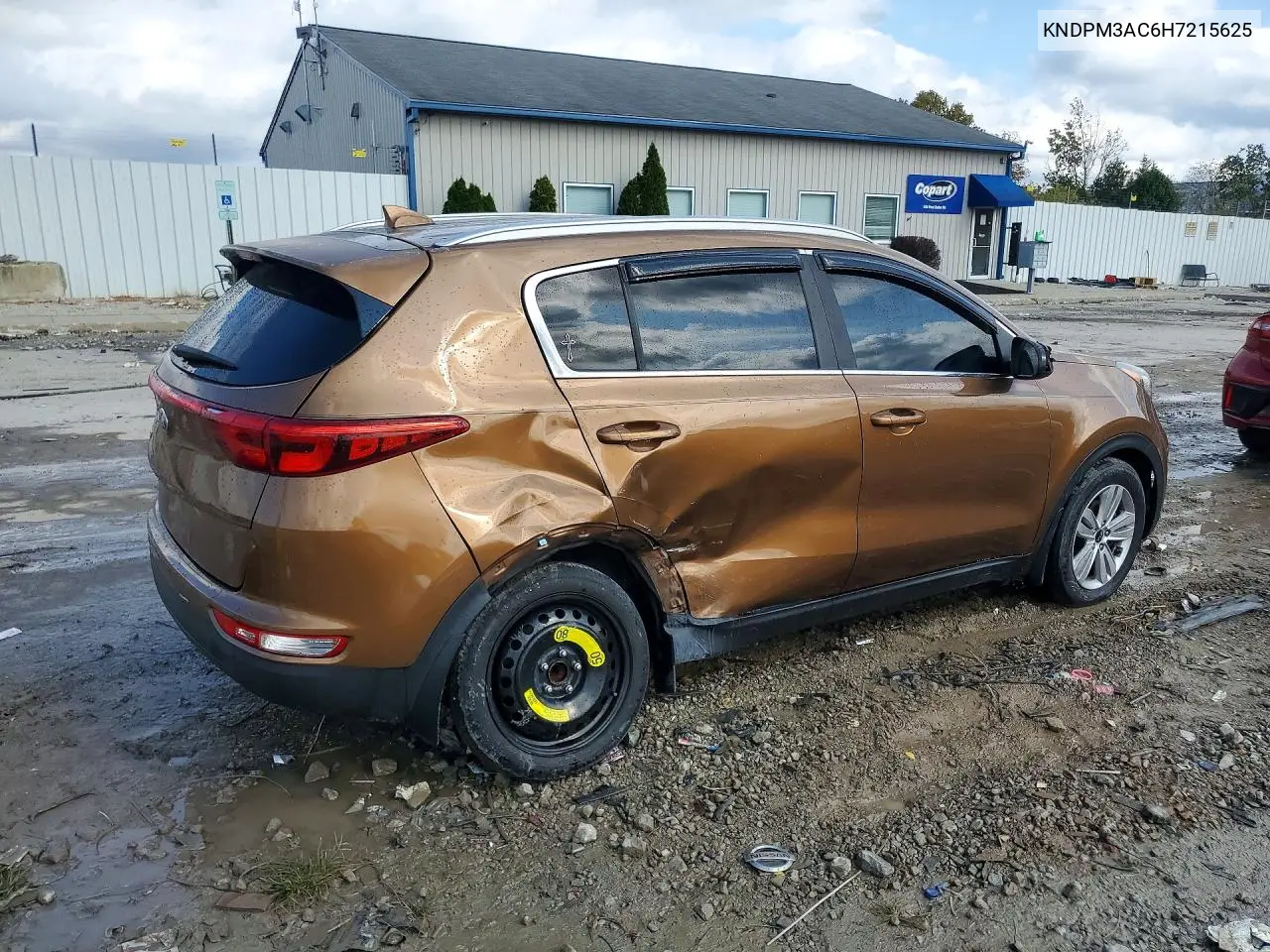 2017 KIA SPORTAGE VIN KNDPM3AC6H7215625 — фото 3