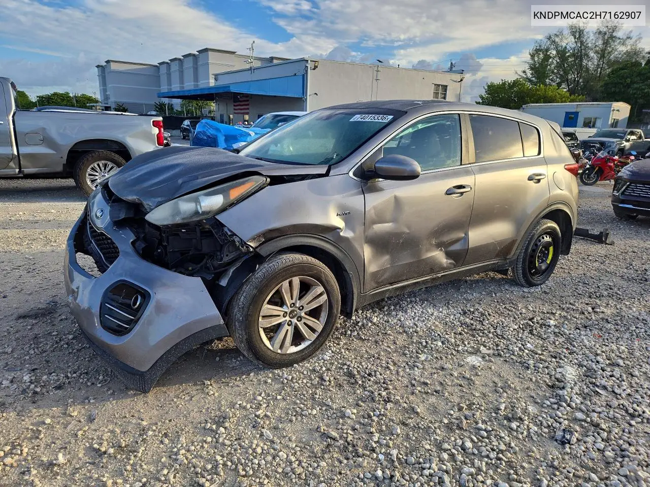 KIA SPORTAGE 2017, VIN KNDPMCAC2H7162907