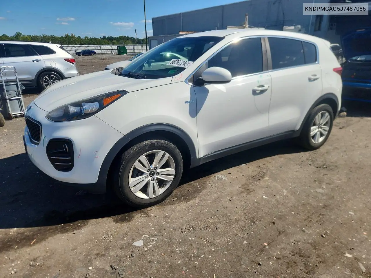 KIA SPORTAGE 2018, VIN KNDPMCAC5J7487086