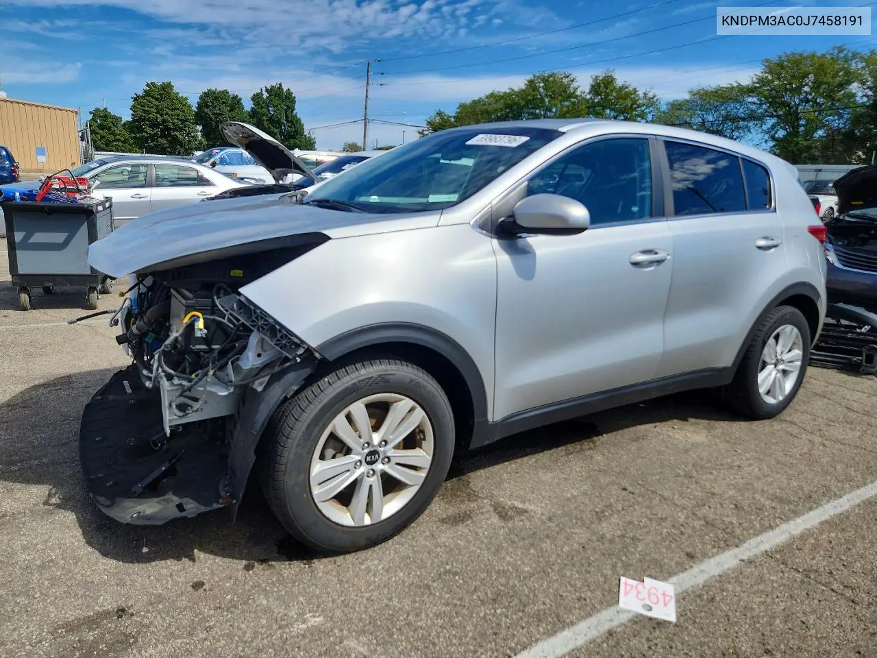 KIA SPORTAGE 2018, VIN KNDPM3AC0J7458191