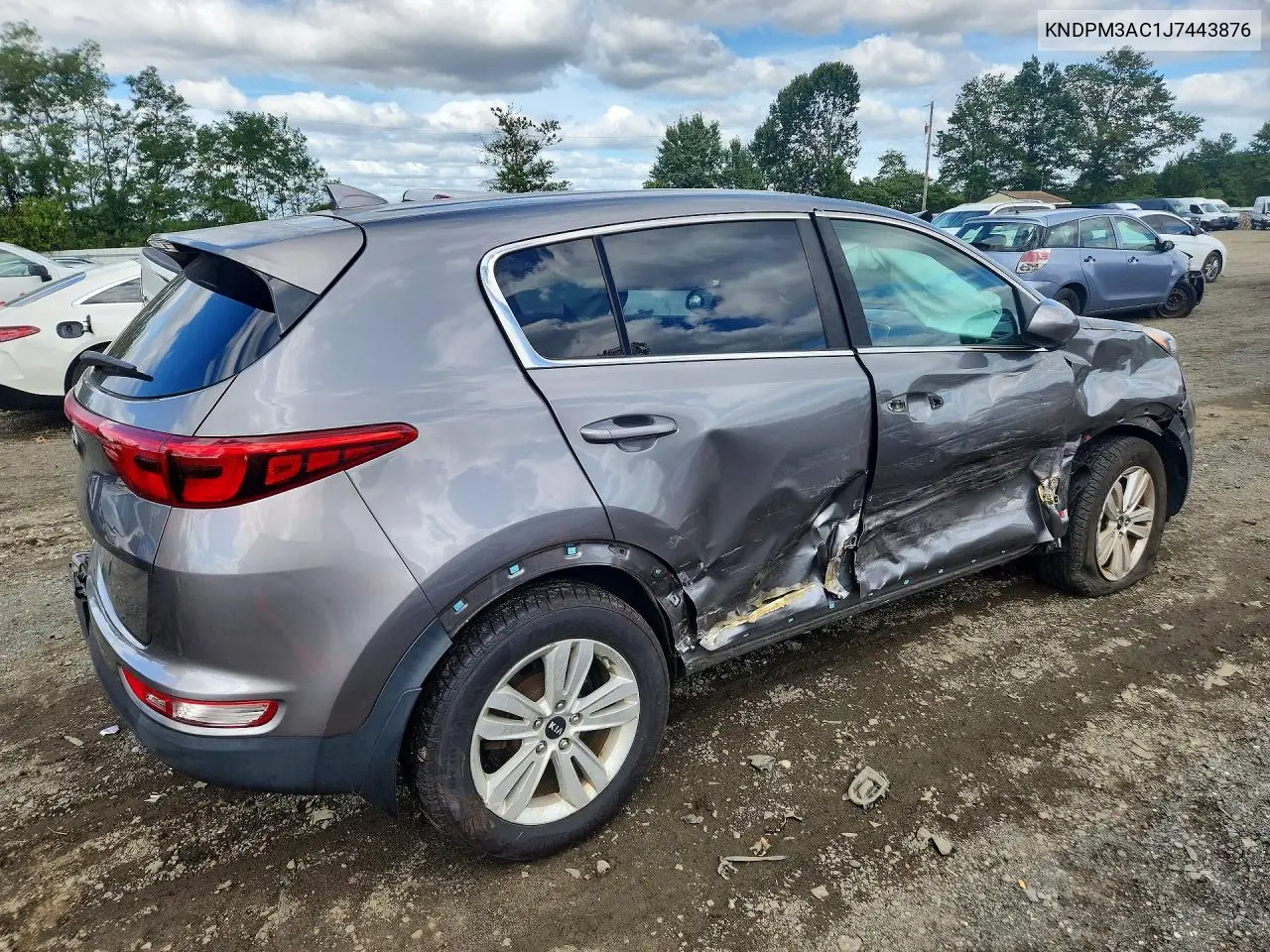 2018 KIA SPORTAGE VIN KNDPM3AC1J7443876 — фото 3