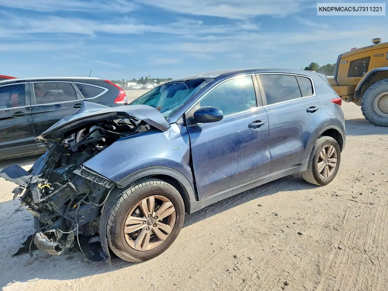 KIA SPORTAGE 2018, VIN KNDPMCAC5J7311221