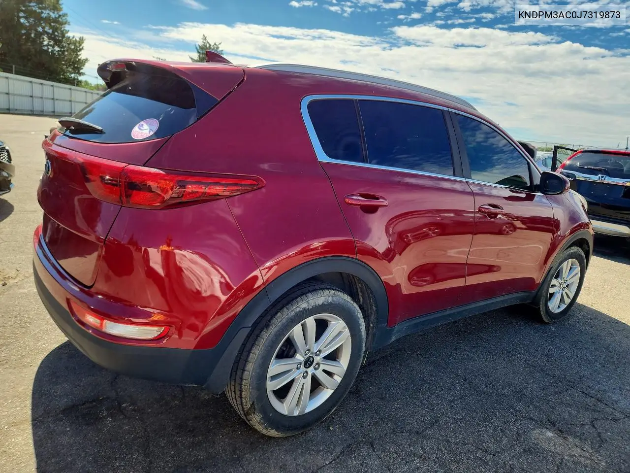 2018 KIA SPORTAGE VIN KNDPM3AC0J7319873 — фото 3