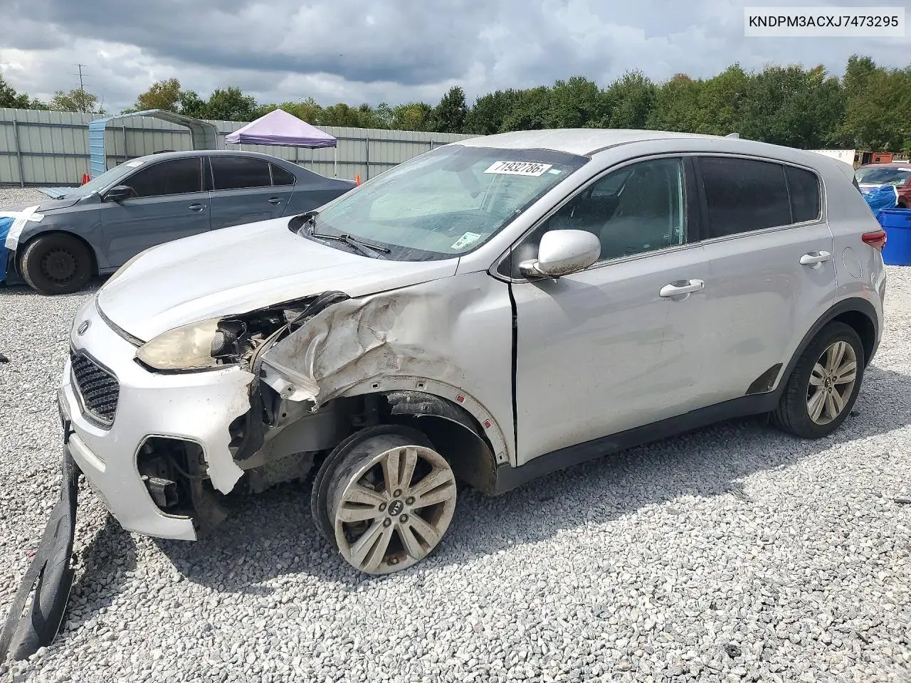 KIA SPORTAGE 2018, VIN KNDPM3ACXJ7473295