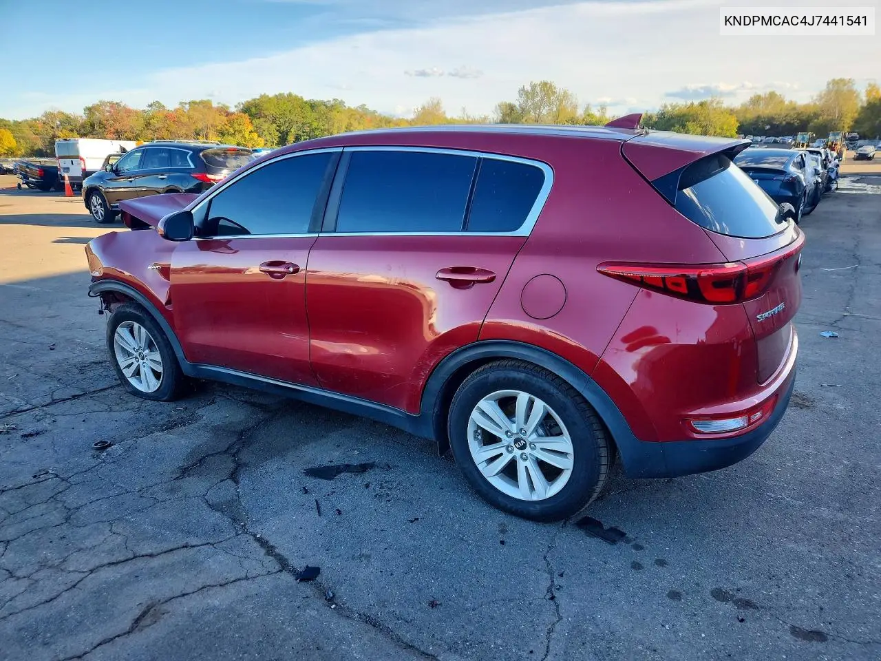 2018 KIA SPORTAGE VIN KNDPMCAC4J7441541 — фото 2