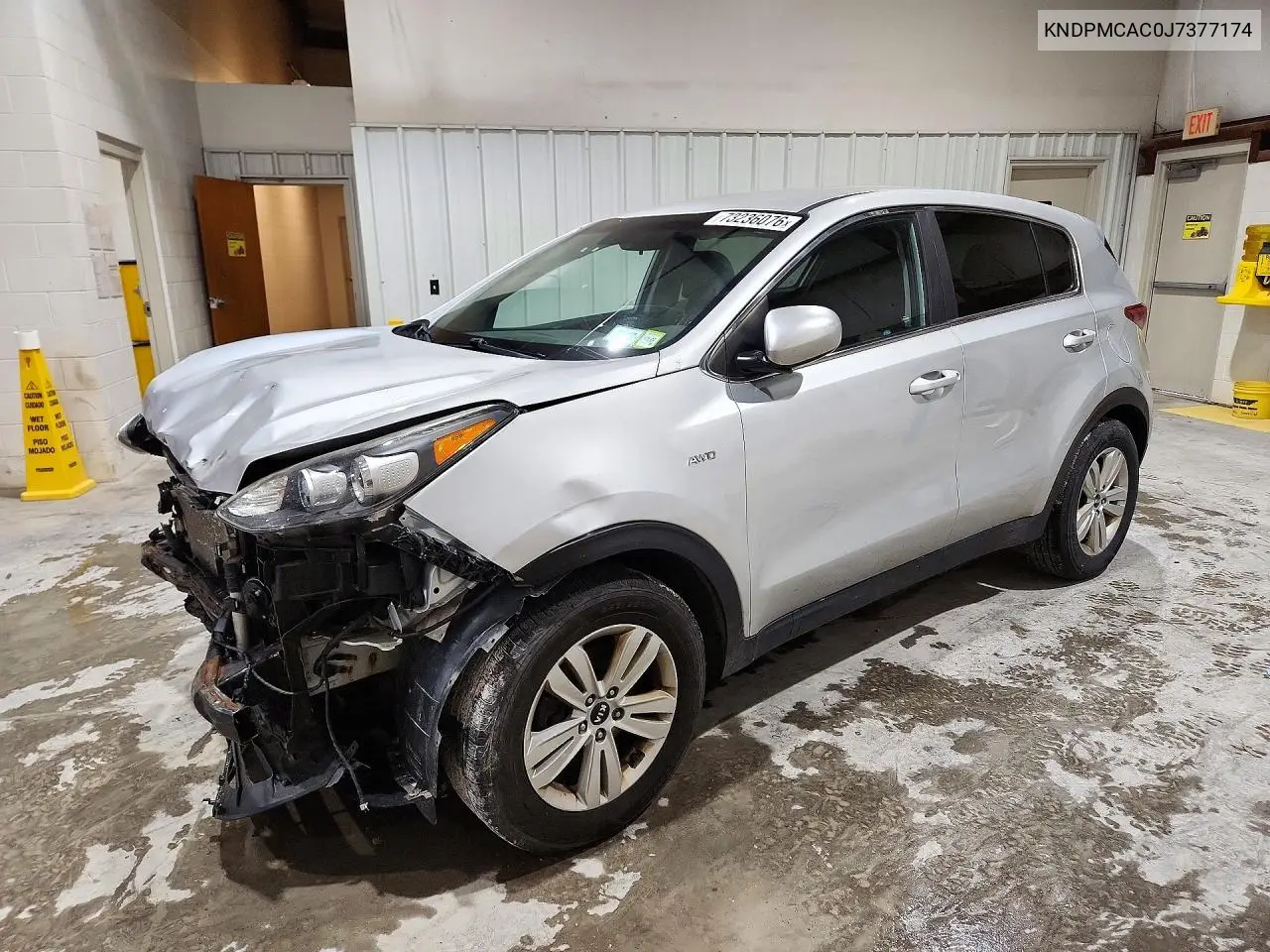 KIA SPORTAGE 2018, VIN KNDPMCAC0J7377174