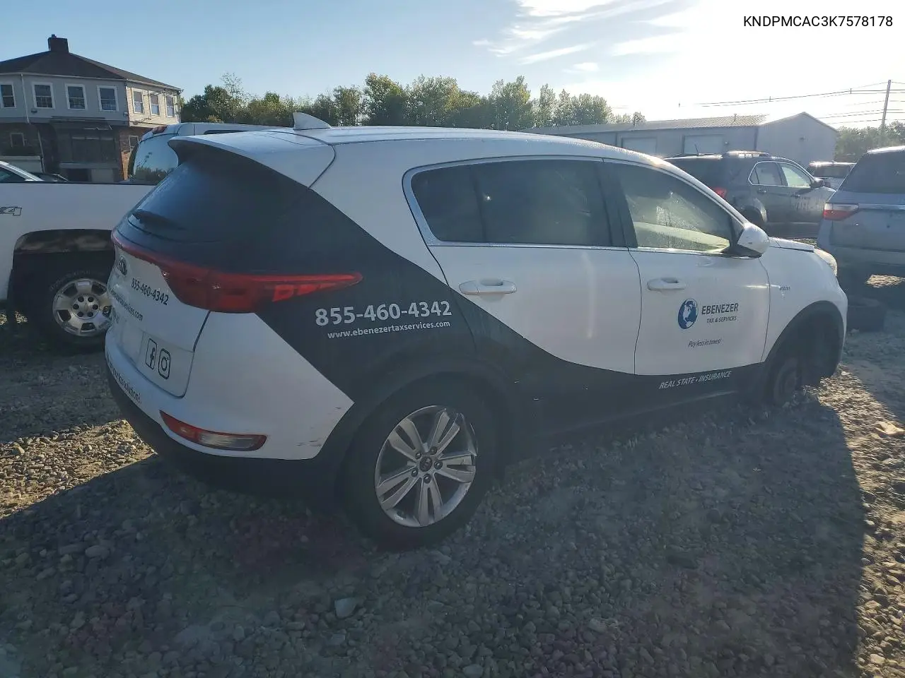 2019 KIA SPORTAGE VIN KNDPMCAC3K7578178 — фото 3