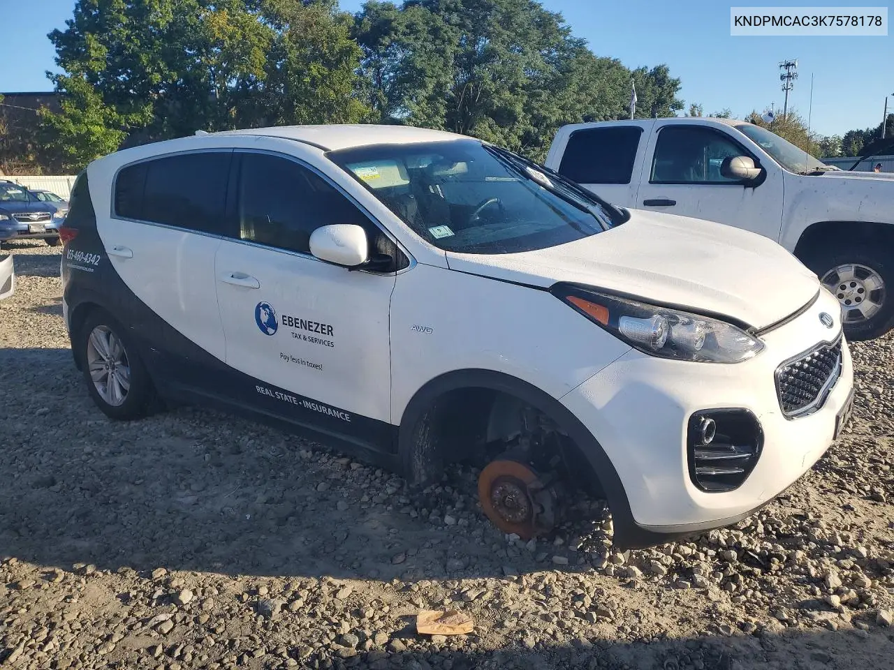 2019 KIA SPORTAGE VIN KNDPMCAC3K7578178 — фото 4