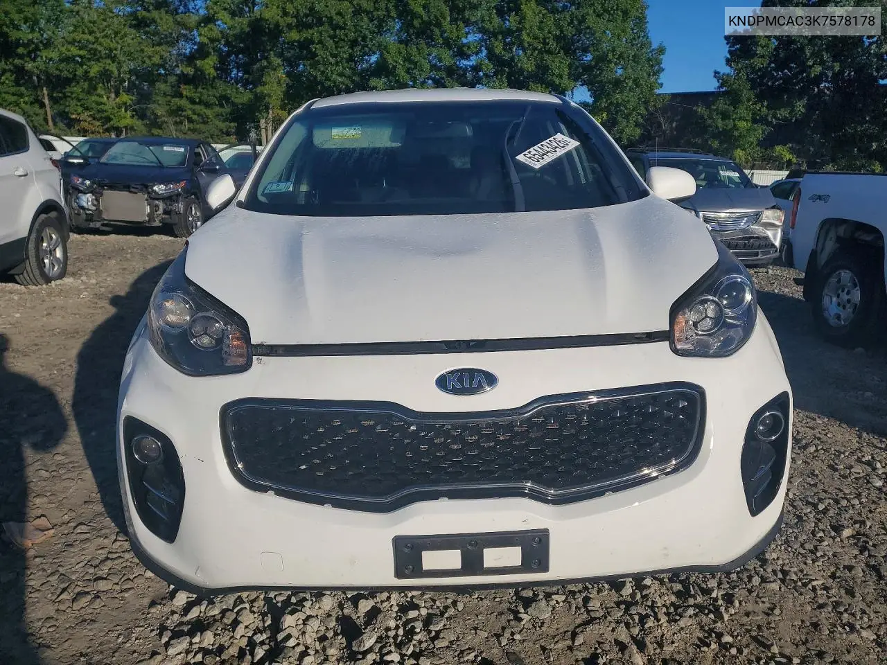 2019 KIA SPORTAGE VIN KNDPMCAC3K7578178 — фото 5