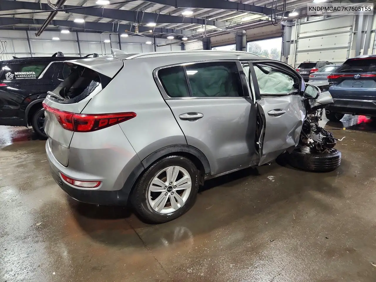 2019 KIA SPORTAGE VIN KNDPMCAC7K7605155 — фото 3