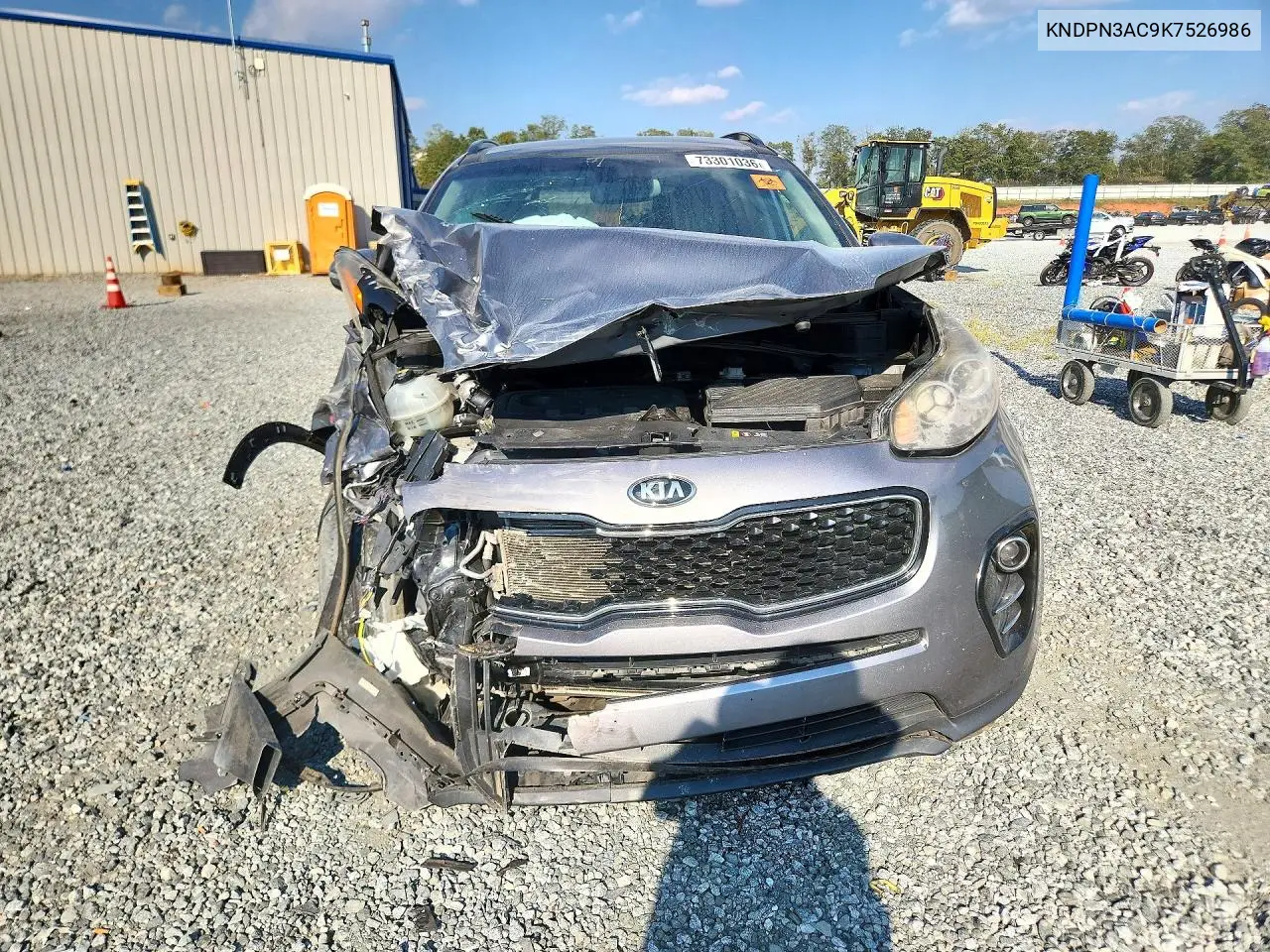 2019 KIA SPORTAGE VIN KNDPN3AC9K7526986 — фото 5