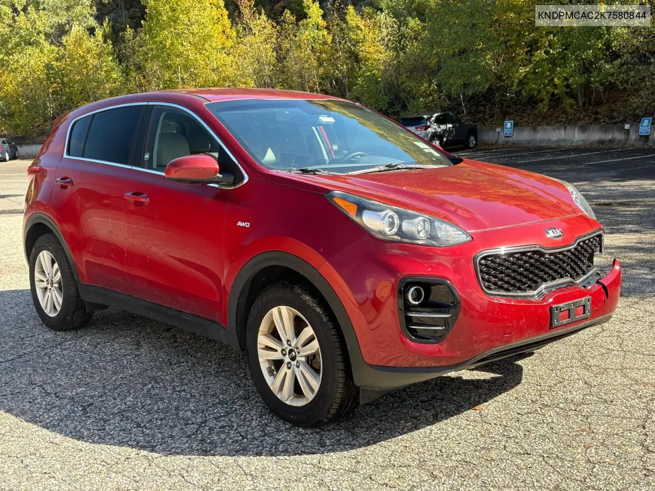 KIA SPORTAGE 2019, VIN KNDPMCAC2K7580844