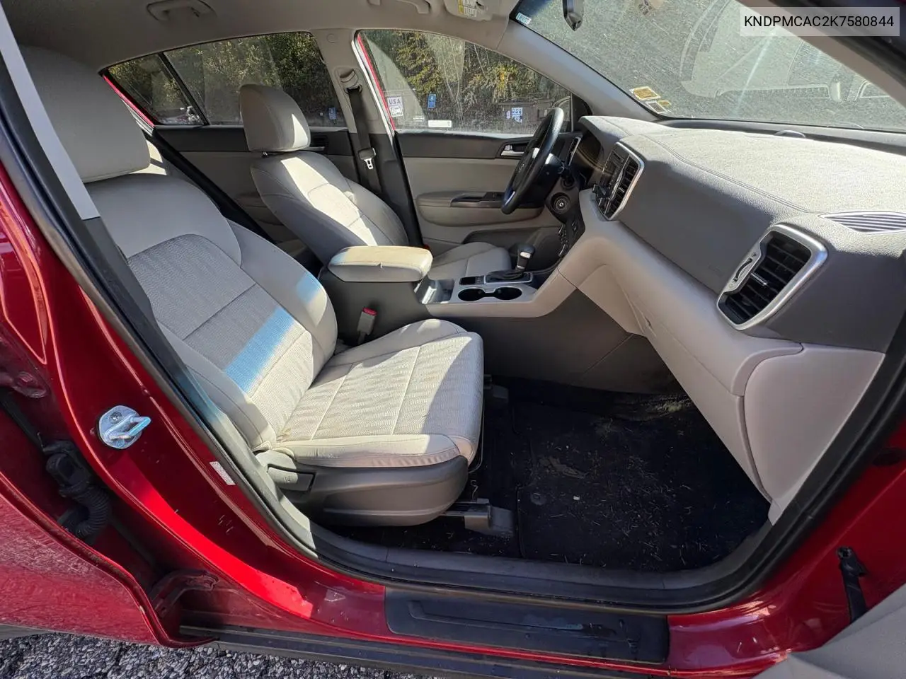 2019 KIA SPORTAGE VIN KNDPMCAC2K7580844 — фото 5