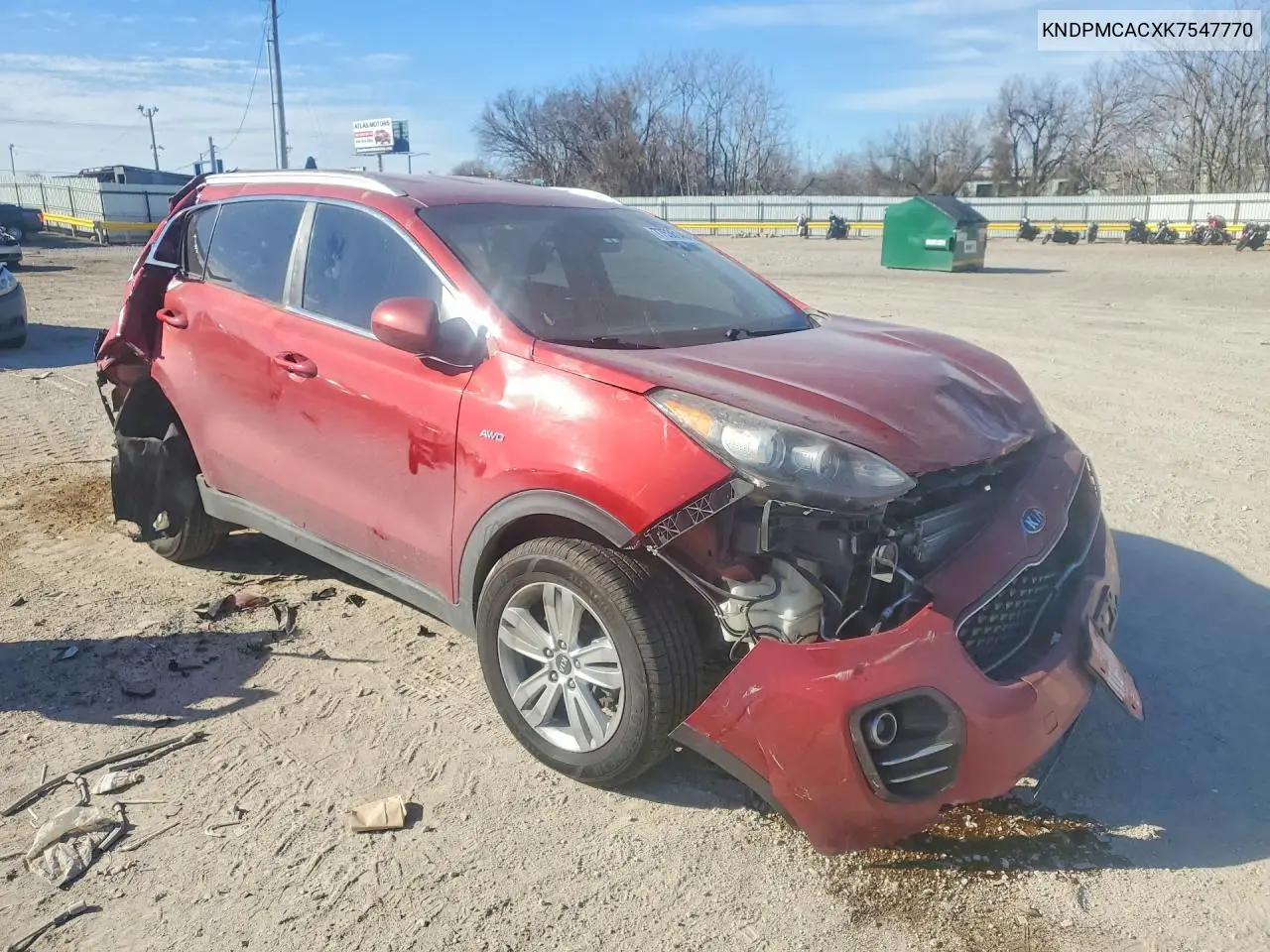 2019 KIA SPORTAGE VIN KNDPMCACXK7547770 — фото 4