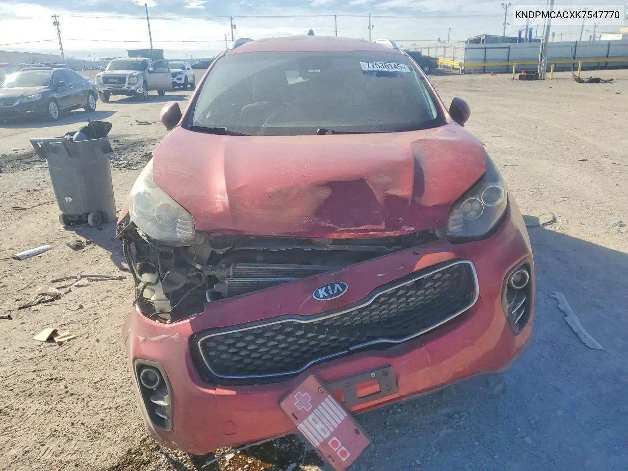 2019 KIA SPORTAGE VIN KNDPMCACXK7547770 — фото 5