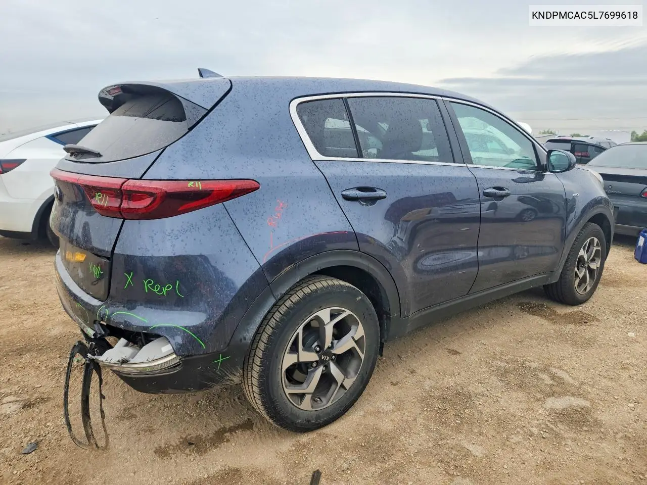 2020 KIA SPORTAGE VIN KNDPMCAC5L7699618 — фото 3
