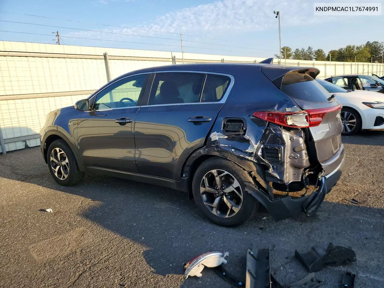 2020 KIA SPORTAGE VIN KNDPMCAC1L7674991 — фото 2