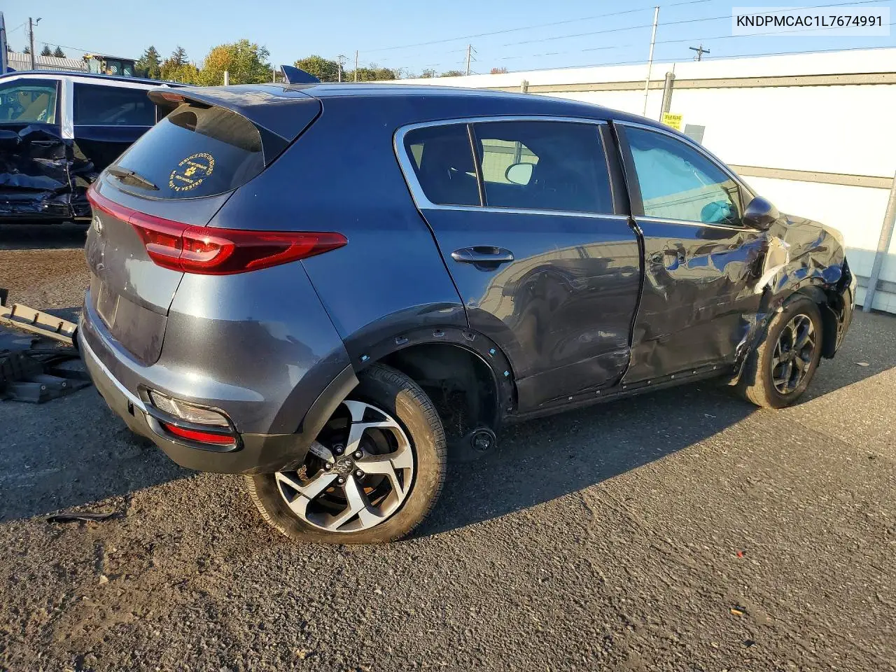 2020 KIA SPORTAGE VIN KNDPMCAC1L7674991 — фото 3