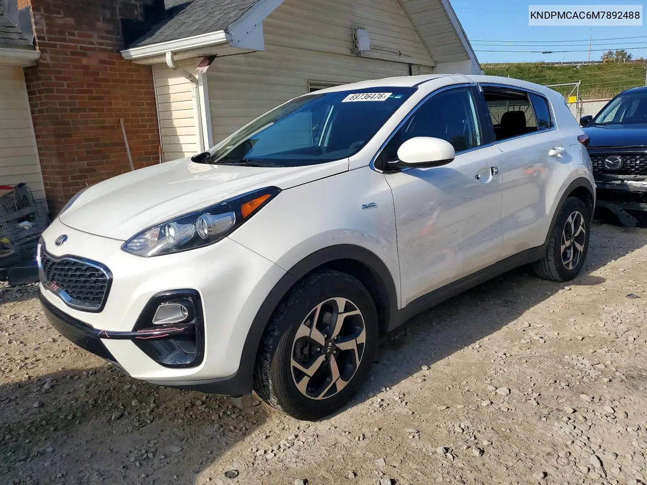 KIA SPORTAGE 2021, VIN KNDPMCAC6M7892488