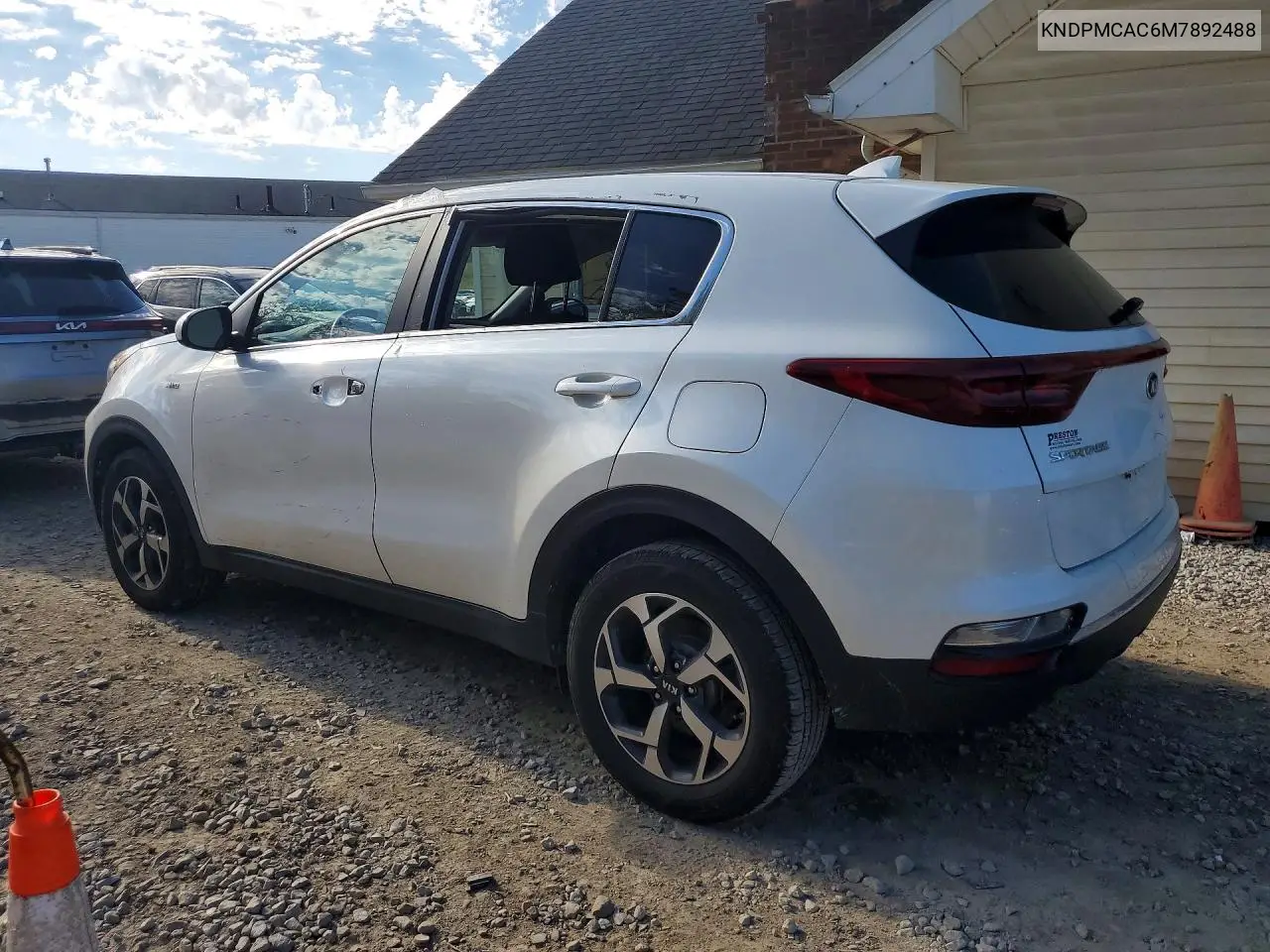 2021 KIA SPORTAGE VIN KNDPMCAC6M7892488 — фото 2