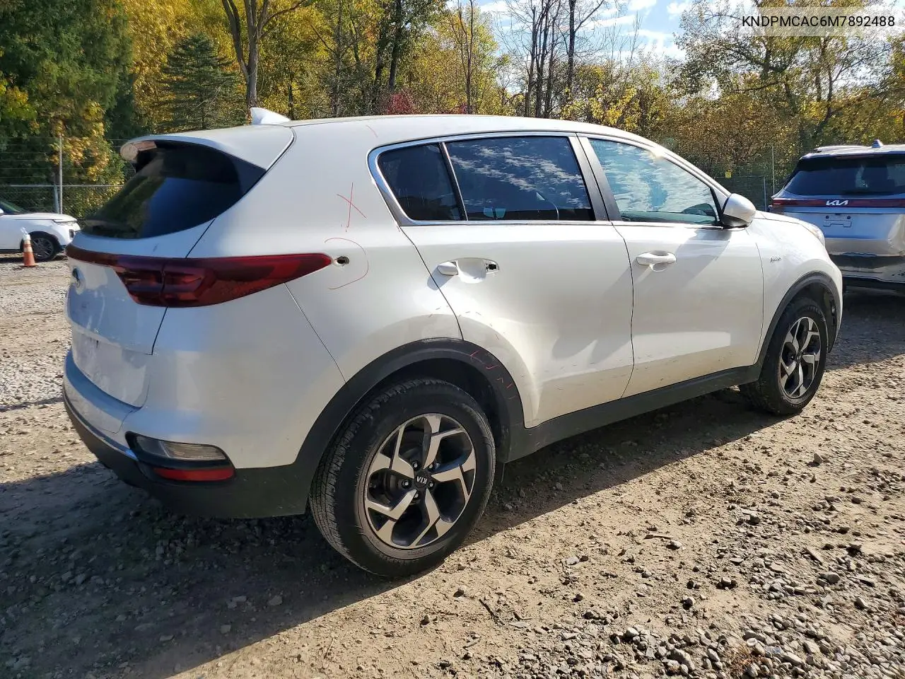 2021 KIA SPORTAGE VIN KNDPMCAC6M7892488 — фото 3