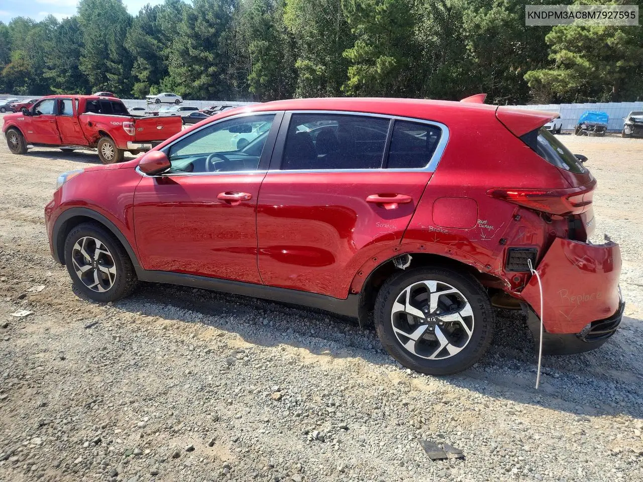 2021 KIA SPORTAGE VIN KNDPM3AC8M7927595 — фото 2