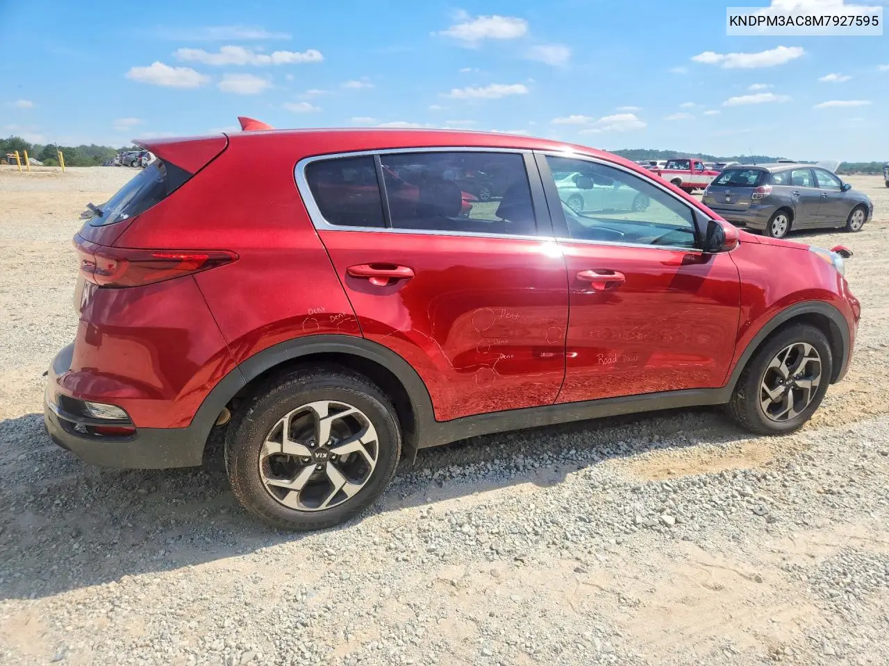 2021 KIA SPORTAGE VIN KNDPM3AC8M7927595 — фото 3