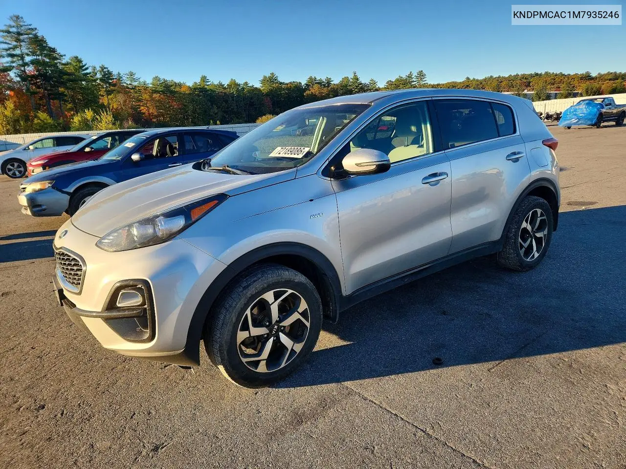 KIA SPORTAGE 2021, VIN KNDPMCAC1M7935246