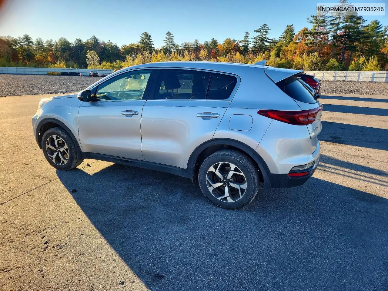 2021 KIA SPORTAGE VIN KNDPMCAC1M7935246 — фото 2