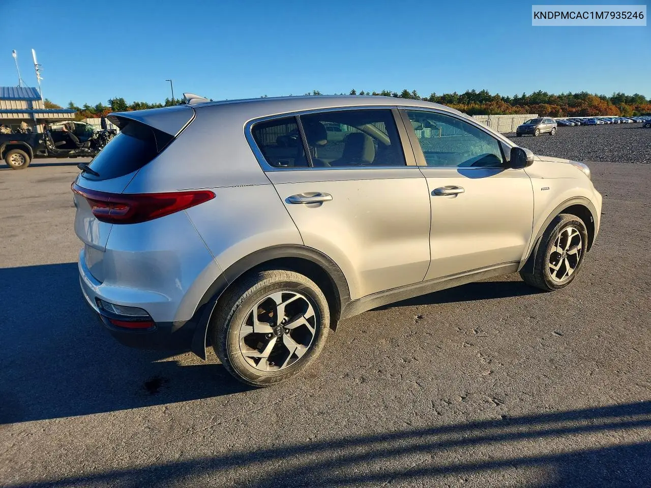 2021 KIA SPORTAGE VIN KNDPMCAC1M7935246 — фото 3