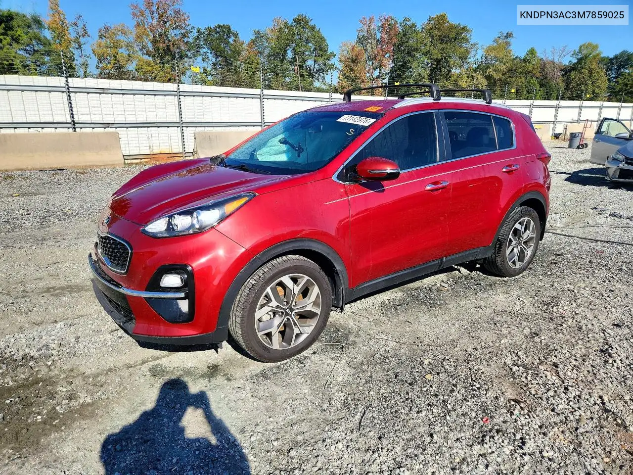 KIA SPORTAGE 2021, VIN KNDPN3AC3M7859025