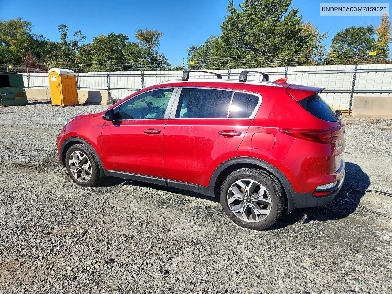 2021 KIA SPORTAGE VIN KNDPN3AC3M7859025 — фото 2