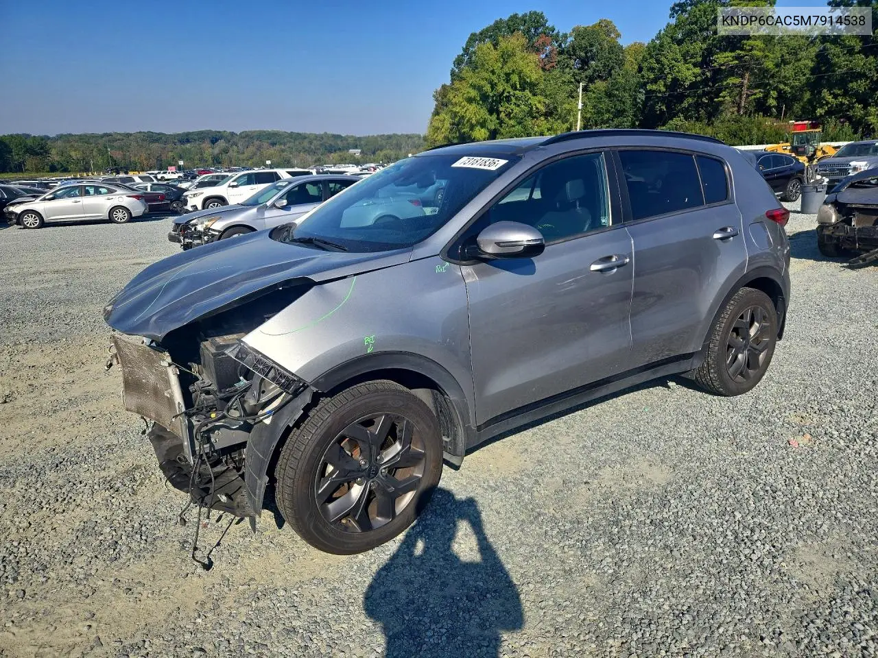 KIA SPORTAGE 2021, VIN KNDP6CAC5M7914538