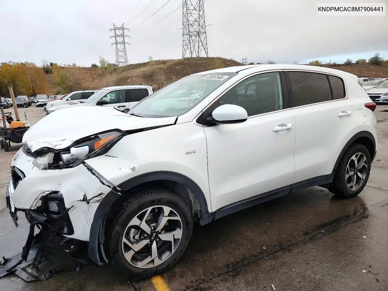 KIA SPORTAGE 2021, VIN KNDPMCAC8M7906441