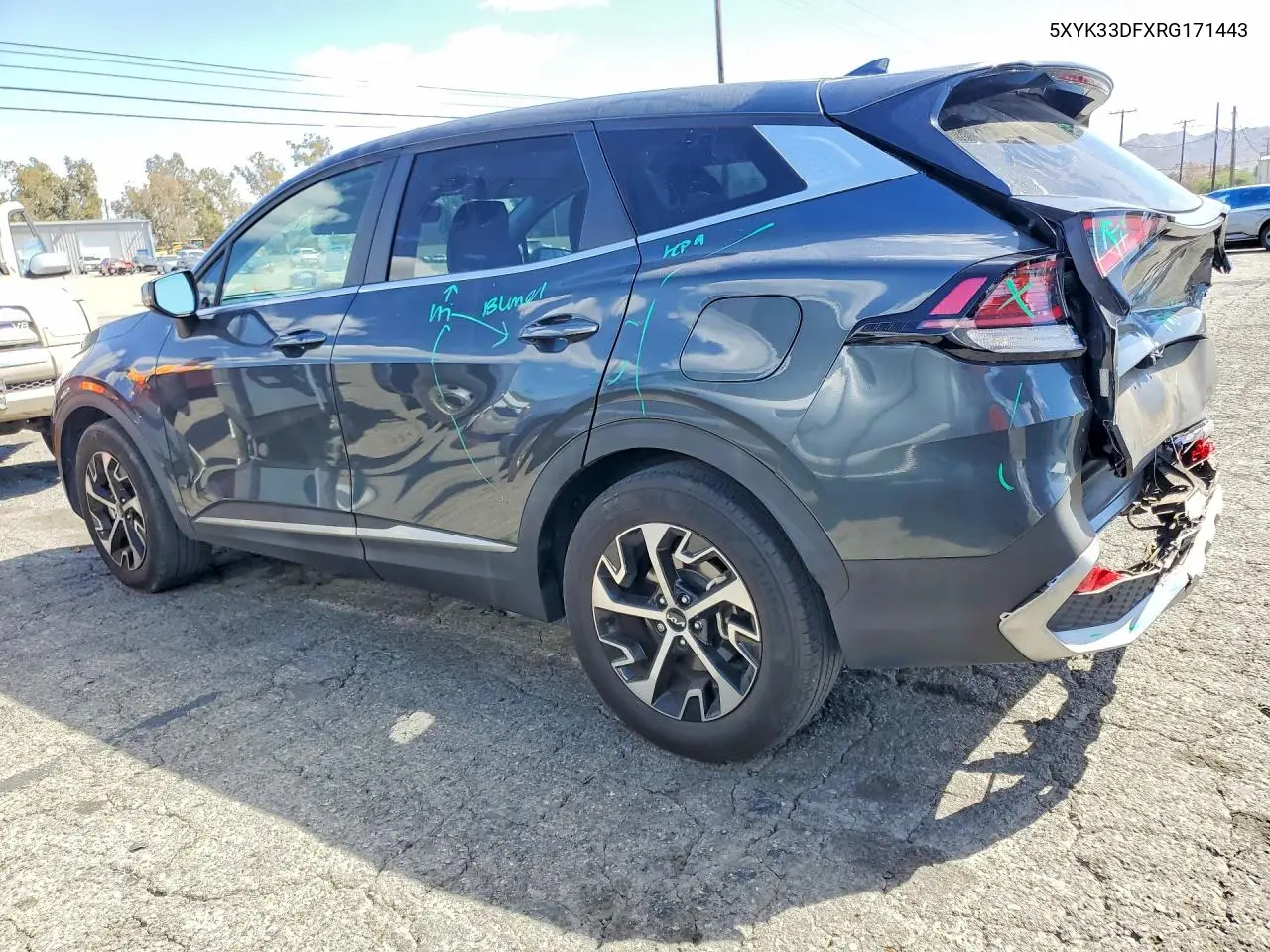 2024 KIA SPORTAGE VIN 5XYK33DFXRG171443 — фото 2