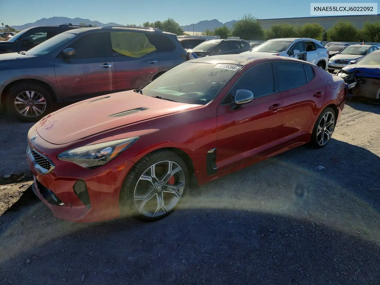 KIA STINGER 2018, VIN KNAE55LCXJ6022092