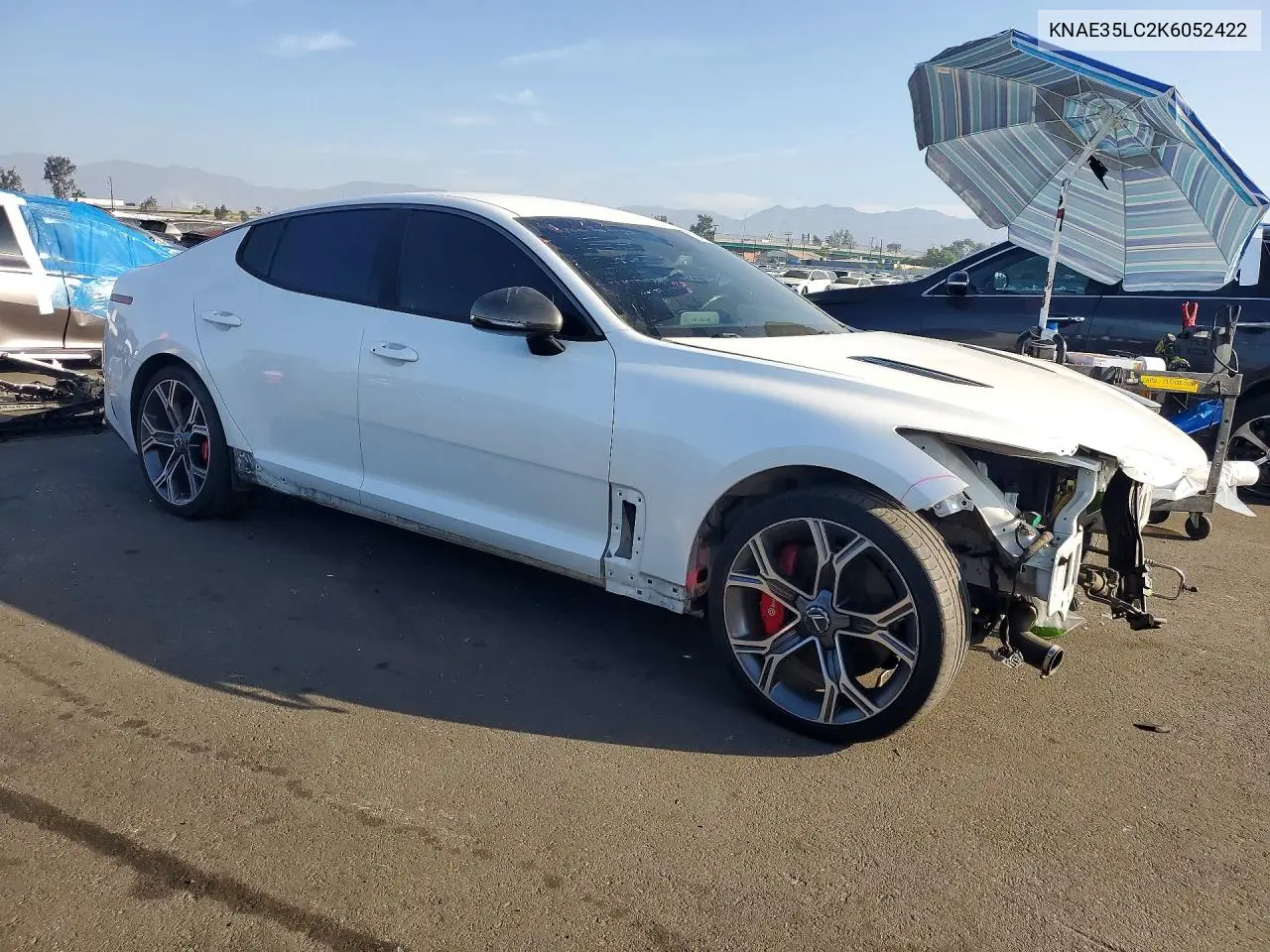 2019 KIA STINGER VIN KNAE35LC2K6052422 — фото 4