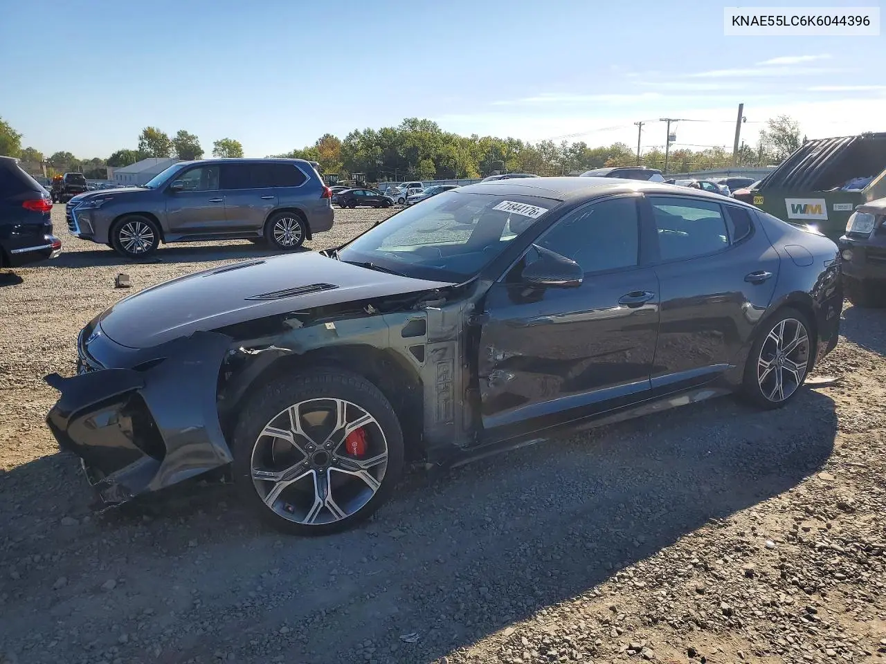 KIA STINGER 2019, VIN KNAE55LC6K6044396