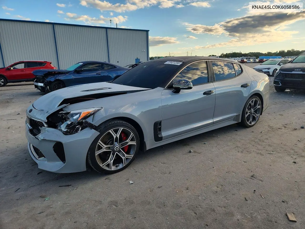 KIA STINGER 2019, VIN KNAE45LC0K6058586