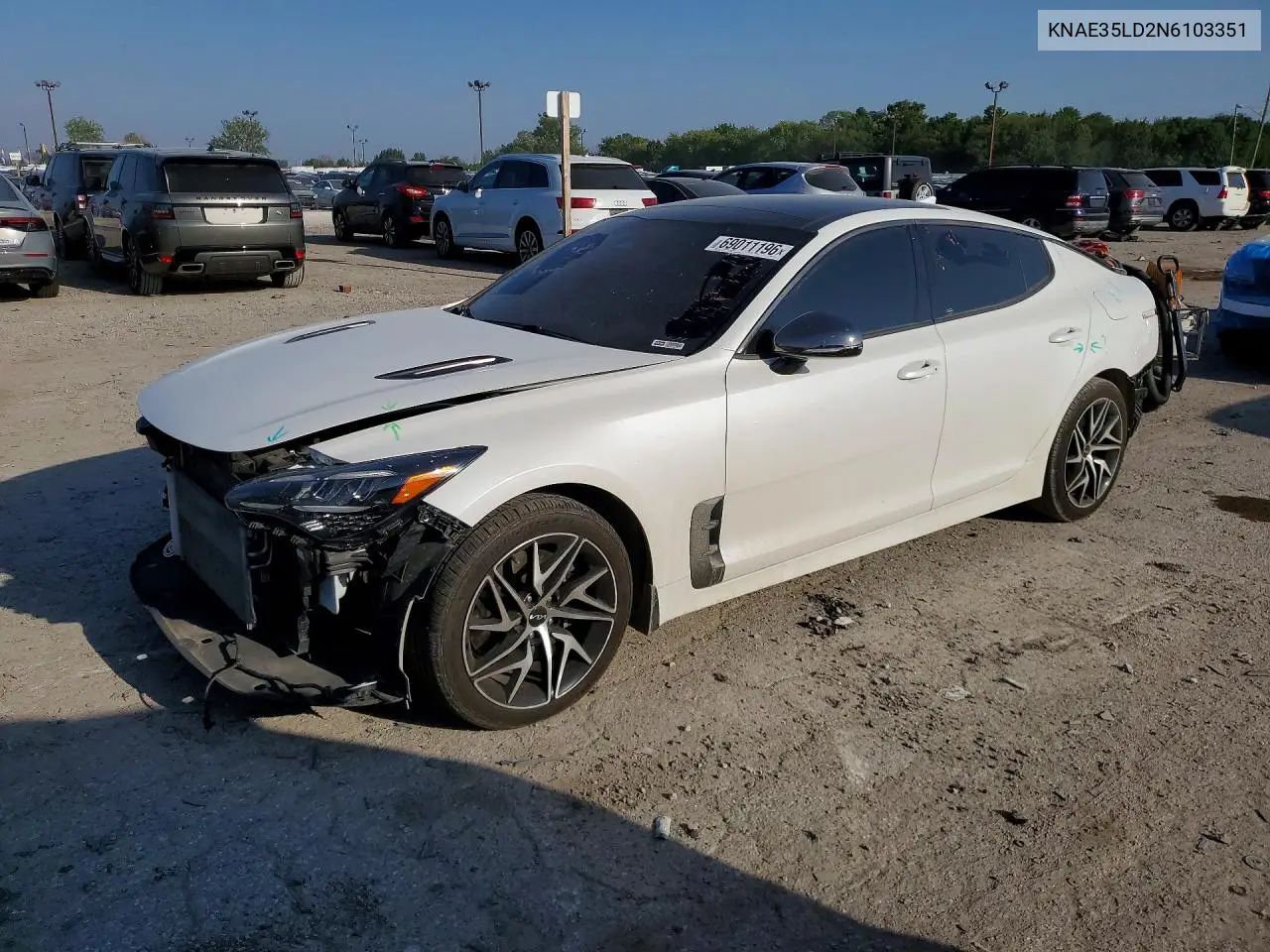 KIA STINGER 2022, VIN KNAE35LD2N6103351