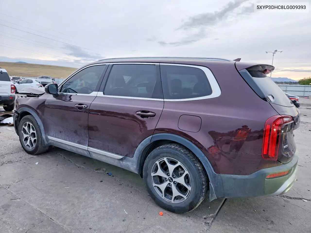 2020 KIA TELLURIDE VIN 5XYP3DHC8LG009393 — фото 2