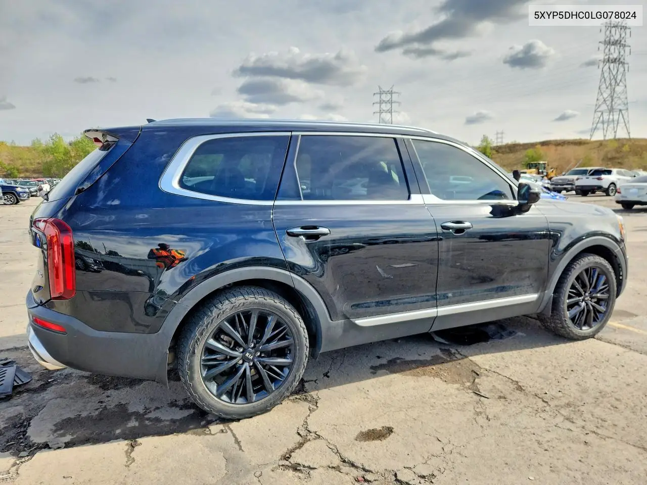 2020 KIA TELLURIDE VIN 5XYP5DHC0LG078024 — фото 3