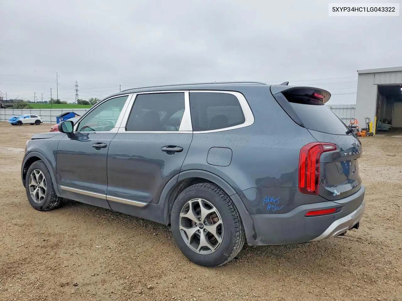 2020 KIA TELLURIDE VIN 5XYP34HC1LG043322 — фото 2