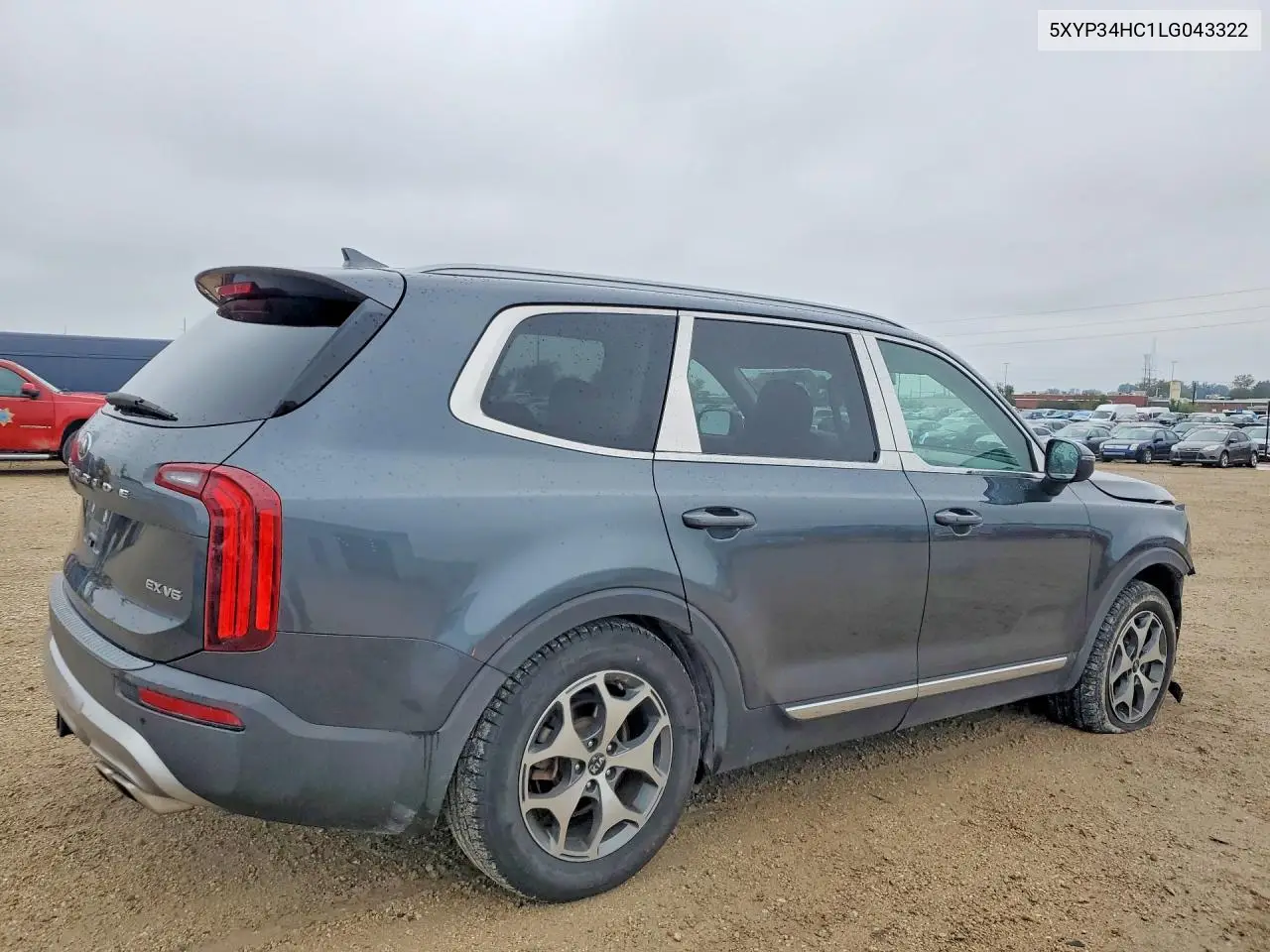2020 KIA TELLURIDE VIN 5XYP34HC1LG043322 — фото 3