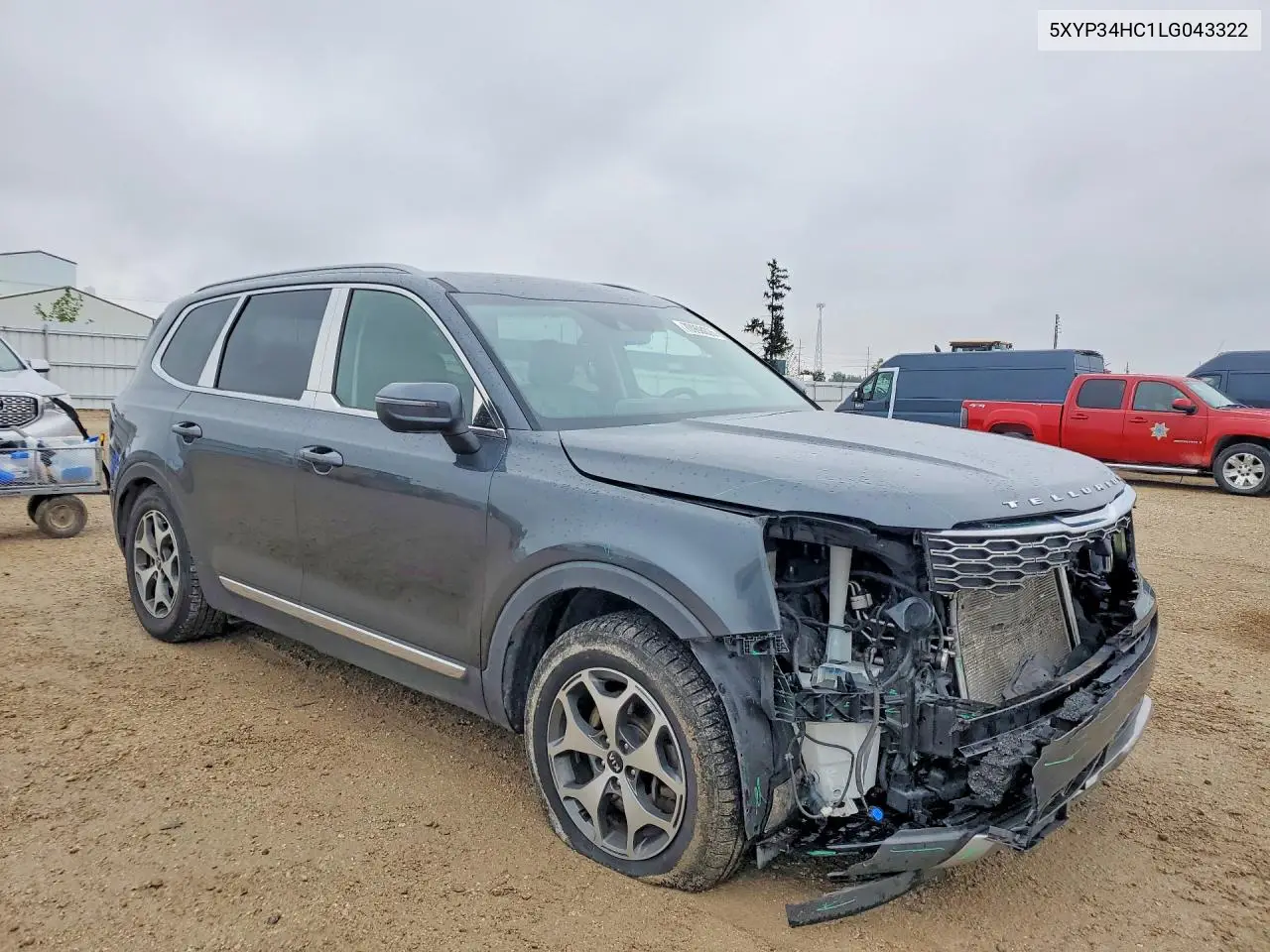 2020 KIA TELLURIDE VIN 5XYP34HC1LG043322 — фото 4