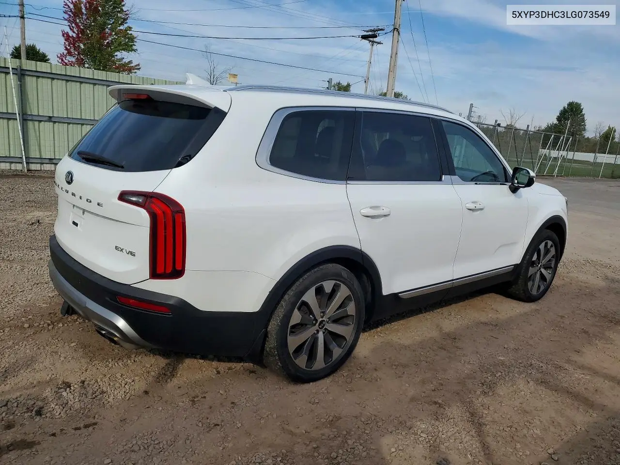 2020 KIA TELLURIDE VIN 5XYP3DHC3LG073549 — фото 3